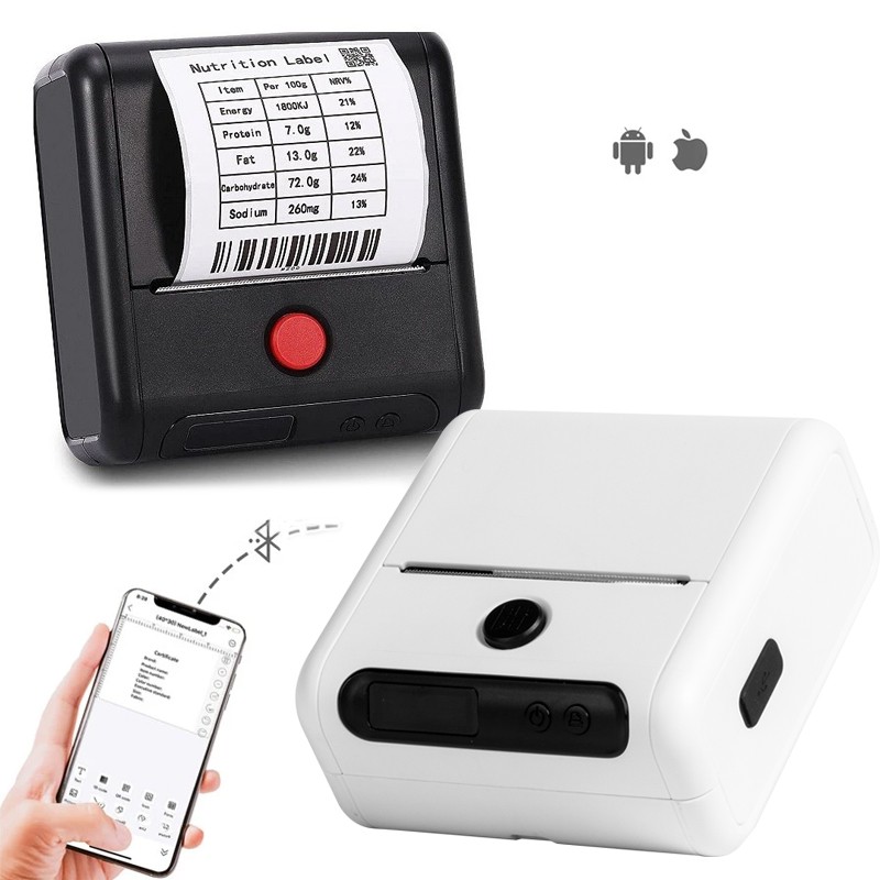 Imprimanta termica mobila, 80 mm, USB, Bluetooth, Windows, Android, iOS Negru - imagine 30